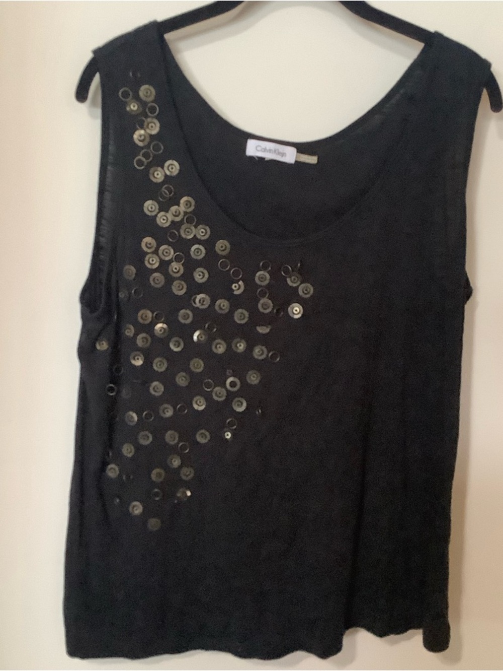 CALVN KLEIN:  Black Bronz- Accent  Tank
